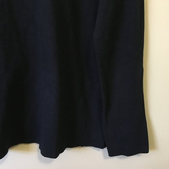 Cotton Modal Hilary Radley Soft Navy Blue With Floral Embroidered Collar - Picture 7 of 16